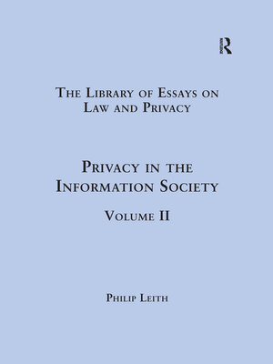 cover image of Privacy in the Information Society
